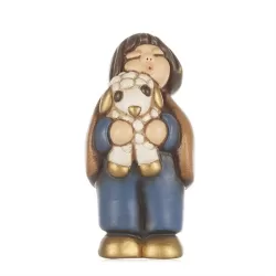 Pastore con agnello presepe classico, blu - Thun