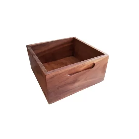 Box quadrata in legno di noce italiano - Grattoni