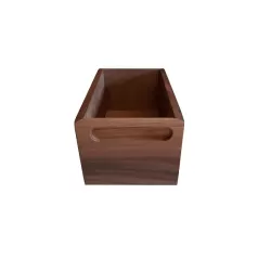 Box rettangolare piccola (alta) in legno di noce italiano - Grattoni