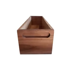 Box rettangolare grande (alta) Porta grissini in legno di noce italiano - Grattoni