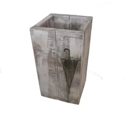 Porta ombrelli in legno di abete italiano - Grattoni