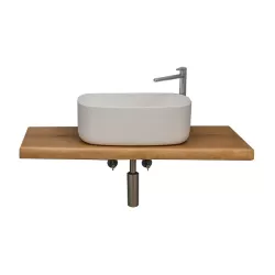 Piano per bagno in legno italiano (escluso lavabo e mixer) - Grattoni