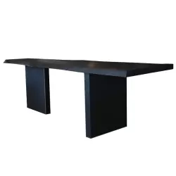 Le petite table noir in legno di cedro italiano vulcanizzato - Grattoni