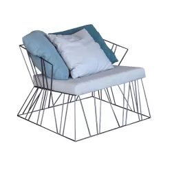 Pol-In, Poltrona con cuscini e struttura in ferro - Grattoni