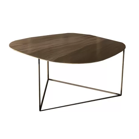 Nu Vo La, tavolino medio con effetto ottone  - Grattoni