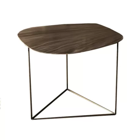 Nu Vo La, tavolino grande con effetto ottone  - Grattoni