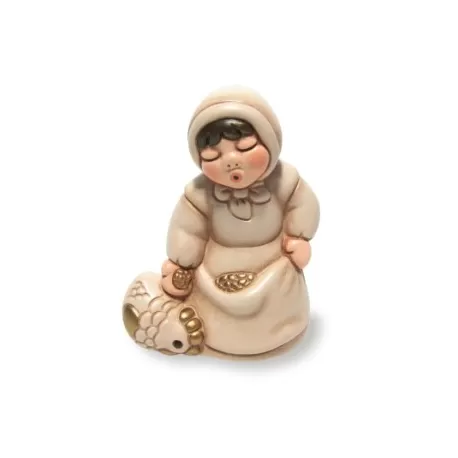 Donna con becchime e galline - Thun