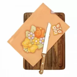 Confezione tagliere, coltello e canovaccio Country - Thun