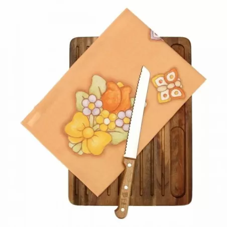 Confezione tagliere, coltello e canovaccio Country - Thun