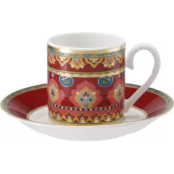Samarkand Rubin Tazza espresso con piatto 2pezzi - Villeroy & Boch