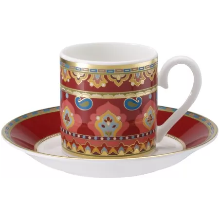 Samarkand Rubin Tazza espresso con piatto 2pezzi - Villeroy & Boch