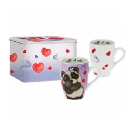 Confezione due mug con scatola latta, Amore - Thun