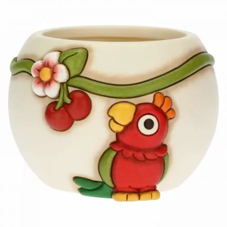 Coprivaso pappagallo Yucatan con fiore - Thun