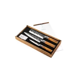 Set 3 Coltelli cucina forgiato, Oliva - Forged 2