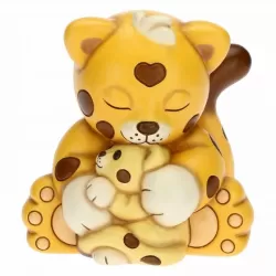 Coppia mamma cucciolo leopardo - Thun