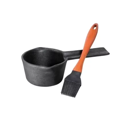 Ciotola e pennello per marinatura in ghisa Ml.400 - Kuchenprofi