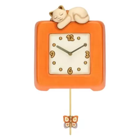 Orologio con pendolo Country con gatto - Thun