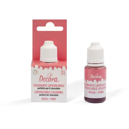 Colorante rosa liposolubile 15 g liquido - Decora