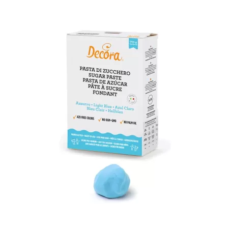 Pasta di zucchero azzurra 700 g - Decora