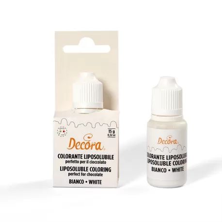 Colorante bianco liposolubile 15 g liquido - Decora