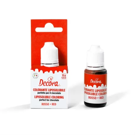 Colorante rosso liposolubile 15 g liquido - Decora