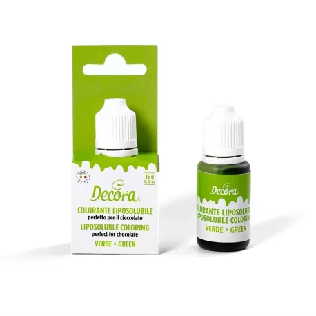 Colorante verde liposolubile 15 g liquido - Decora