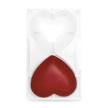 Stampo cuore policarbonato 2 cavità 91,5x101 mm - Decora