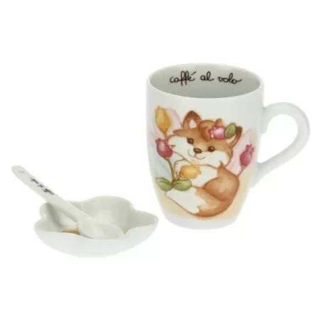 Set mug, poggiabustina e cucchiaino Grace - Thun