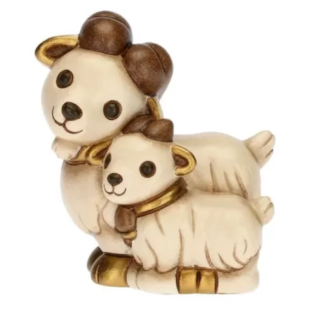 Gruppo di capre presepe classico, naturale - Thun