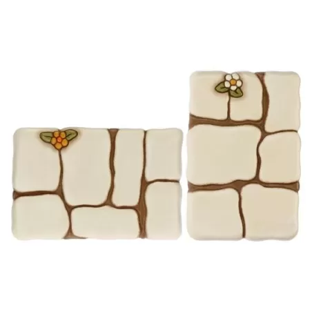Set 2 pezzi lastricato presepe classico, naturale - Thun