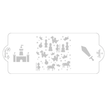 Stencil cavalieri 10x25 cm - Decora