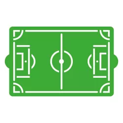 Stencil campo di calcio 30x20 cm - Decora