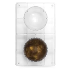 Stampo cioccolato mezza sfera Ø 100 275x15x22 mm - Decora