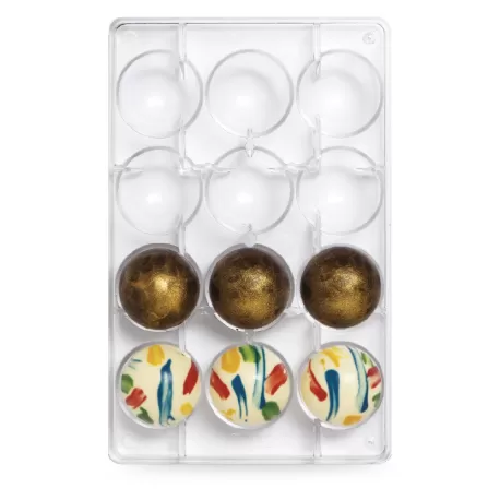 Stampo cioccolatino mezza sfera Ø 50 275x15x22 mm - Decora