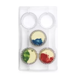 Stampo pirottino in policarbonato Ø 40x28 h mm 200x120x22 mm - Decora