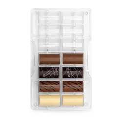 Stampo cioccolato cilindro in policarbonato 14 cavità 40x22x- Decora