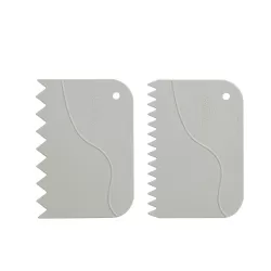 Set 2 spatole dentellate in plastica - Decora
