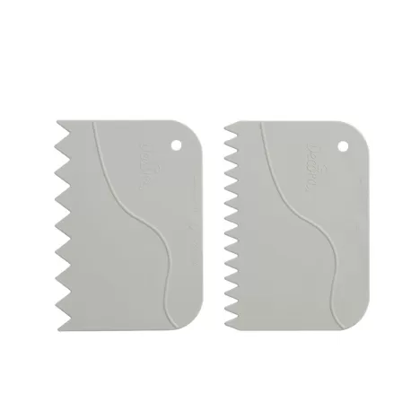 Set 2 spatole dentellate in plastica - Decora