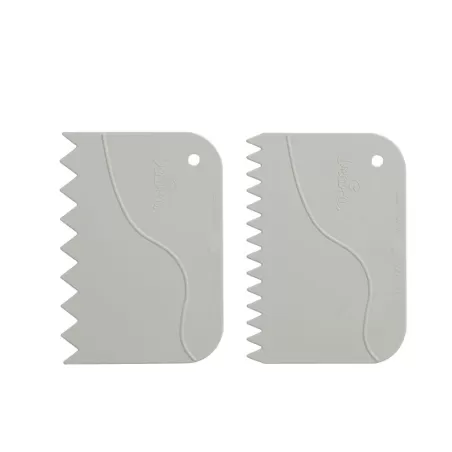 Set 2 spatole dentellate in plastica - Decora