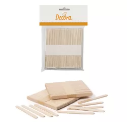 Cf 100 stecche per gelato 10xh 93 mm in legno di betulla - Decora