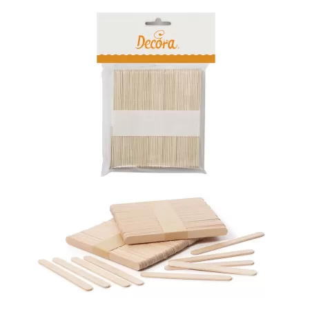 Cf 100 stecche per gelato 10xh 93 mm in legno di betulla - Decora