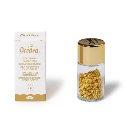 Fiocchi oro alimentare 0,125 g - Decora
