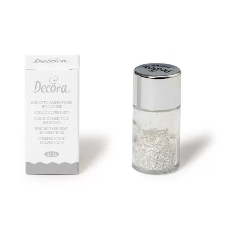 Polvere argento alimentare 0,125 g - Decora