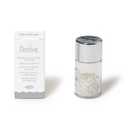 Polvere argento alimentare 0,125 g - Decora