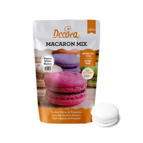 Preparato macaron in polvere bianco neutro 250 g - Decora