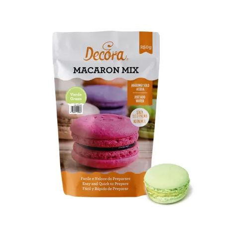 Preparato macaron in polvere verde 250 g - Decora