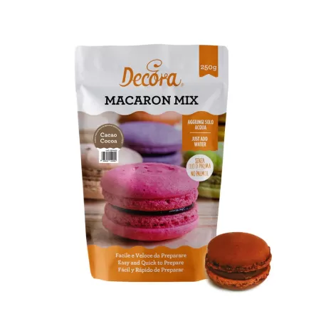 Preparato macaron in polvere cacao 250 g - Decora