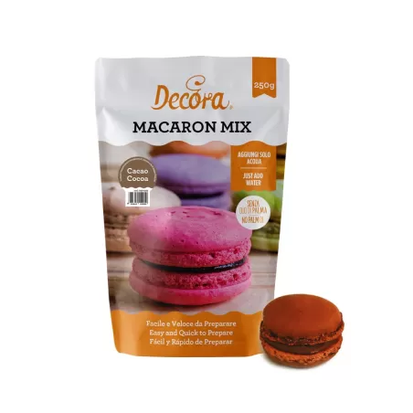 Preparato macaron in polvere cacao 250 g - Decora