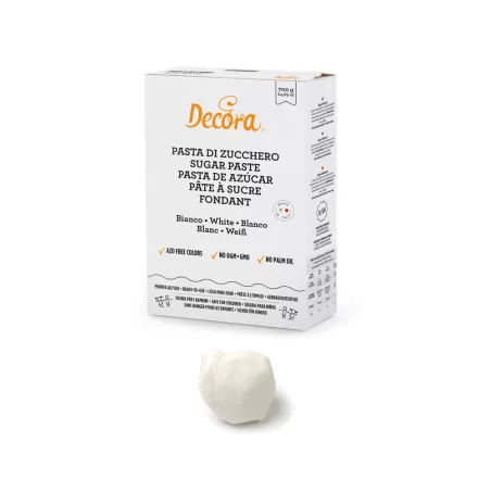 Pasta di zucchero bianca 700 g - Decora