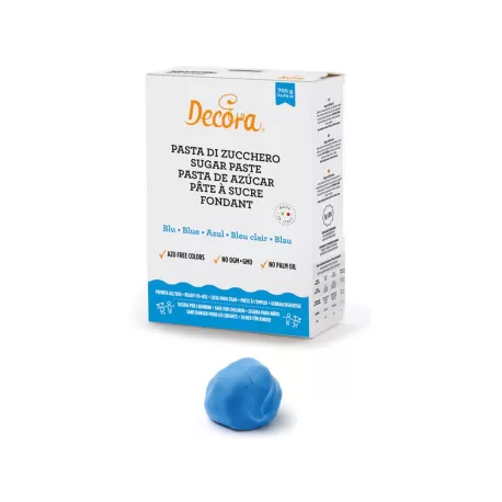 Pasta di zucchero blu 700 g - Decora